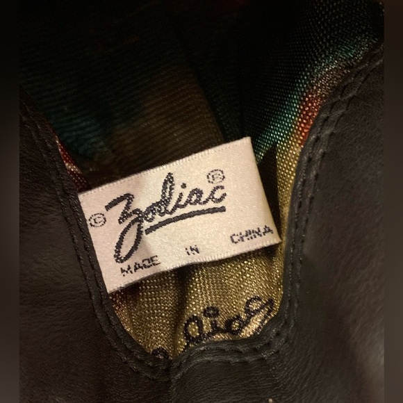 VINTAGE ZODIAC CARSON FRINGE LEATHER COWBOY BOOTS LADIES 6M WESTERN BLACK - Picture 12 of 13